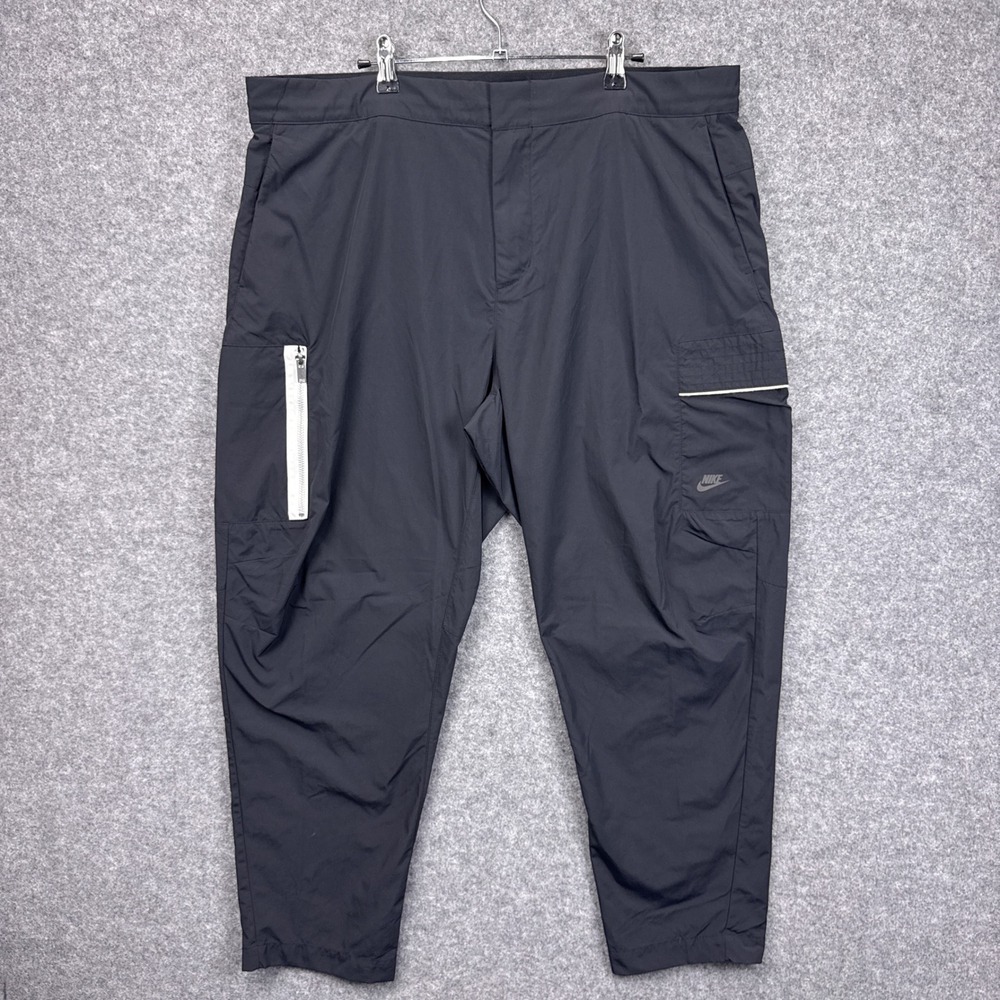 Nike‎ Tech Pack Cargo Pants Mens 38 Black Tapered Woven Utility Trousers